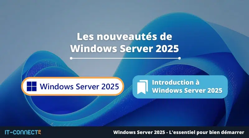 Windows Server 2025 nouveautés